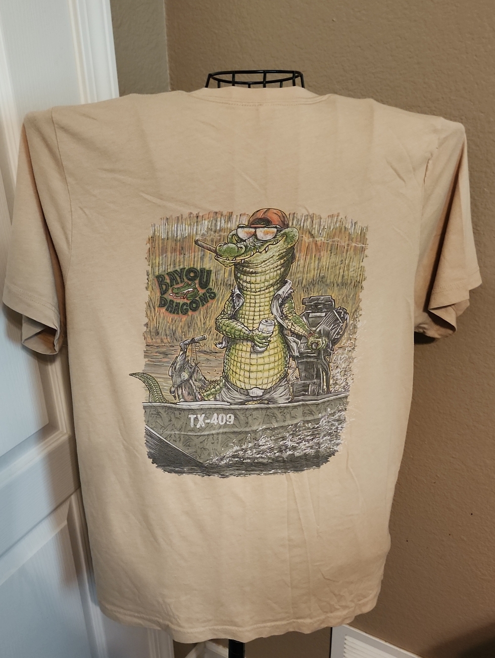 Bayou Dragons Tan Short-Sleeve Tee - Picture 2 of 3